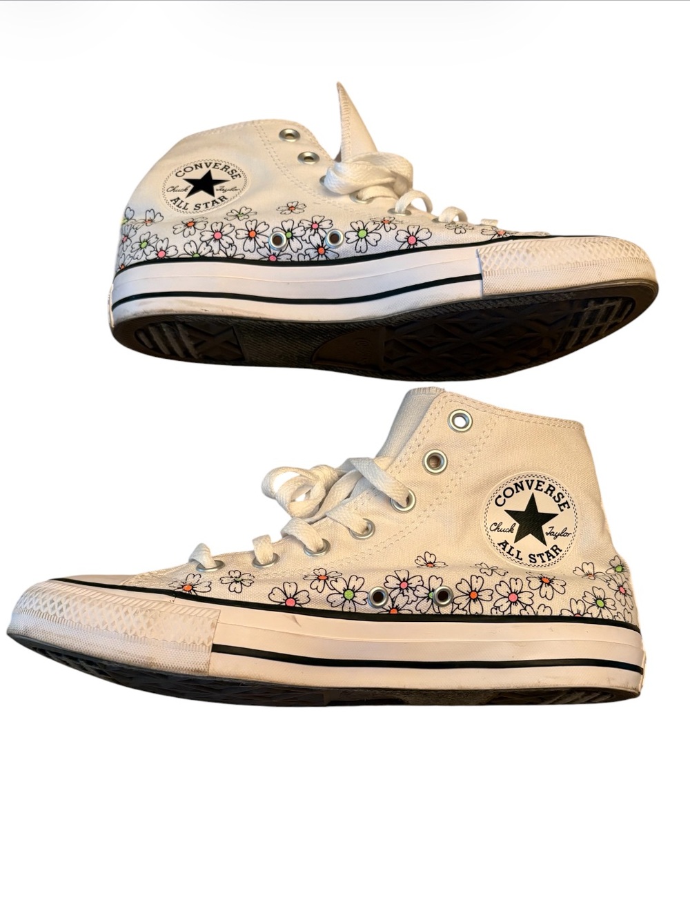 Converse Chuck Taylor All Star High "Neon Flowers Size 8